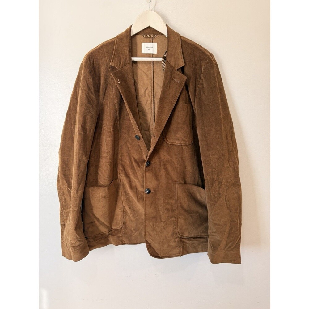 Billy Reid Three Button Modern Unconstructed Courderoy Sport coat BROWN 44R NWT